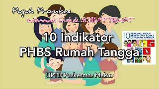 10 Indikator PHBS Rumah Tangga - Promkes Puskesmas Mekar