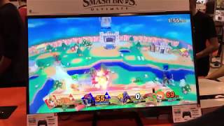 Super Smash Bros. Ultimate Demo: Zelda vs Ganondorf vs Ridley vs Inkling - Fan Expo 2018