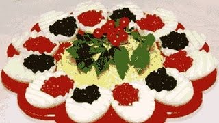 Новогоднее меню 2016.Вкусные блюда из яиц.Фаршированные яйца.