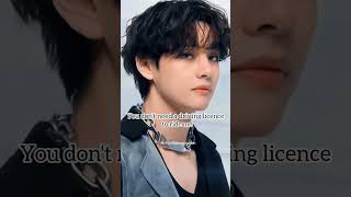 Driving licence #bts#taehyung#shortff#hardstan