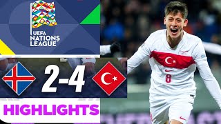 Türkiye - İzlanda (4-2) Maç Özeti | UEFA Uluslar Ligi 2024 | izlanda türkiye Maçi Özet