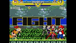 Mugen #1032 Blossom x2 Mario Better Mario vs Gwen x4