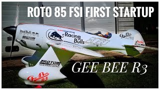 GEE BEE R3 RC Airplane Engine Break-In | Roto Engine 85 FSi