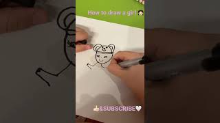 How To Draw a Girl #shorts #drawing