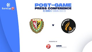 Post-game press conference | EuroCup 22-23 RS Round V | Slask Wroclaw - Promitheas Patras