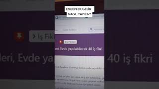 Evden çalışarak ek gelir oluşturmak, evden iş fikirleri #short