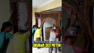 cara bongkar kusen pintu gebyok jumbo #shorts