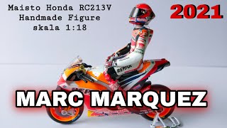 Diecast Maisto Honda RC213V And Miniatur figure Marc Marquez 2021, 1/18 scale