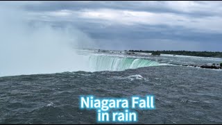 Niagara Fall in rain