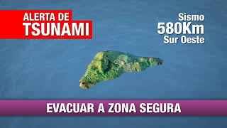 Promoción del simulacro de tsunamis en tv de Rapa Nui