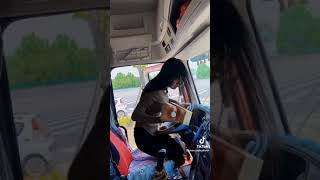 Female Bus Driver | Driving Bus | Driving Bus | Beautiful Girl Truck Drivers