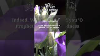 Surah Al Kausar(THE ABUNDANCE) #muslimcharity #duaaccepted#shortsviral #surah