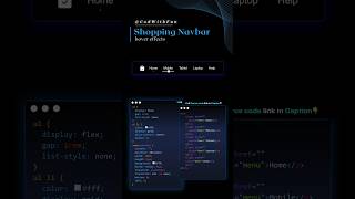 Navbar In HTML CSS #html #css