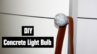 DIY Concrete Light Bulb Wall Hook