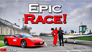 605Hp Ferrari 458 Italia VS Airplane Tecnam Sierra 2002