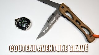 Couteau Laguiole aventure avec sa lame gravée