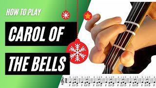 How to play CAROL OF THE BELLS on VIOLIN // Easy TUTORIAL for BEGINNERS