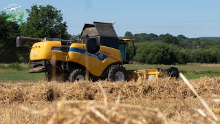 🇫🇷 DECOUVRER LA NOUVELLE MOISSONNEUSE NEW HOLLAND CH 7.70 DANS LES ORGES DE PRINTEMPS