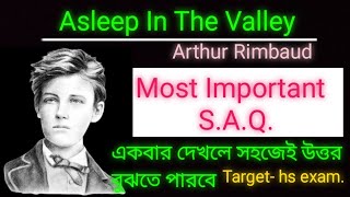 Most important SAQ Questions from Asleep in the valley||hs exam 2022||Questions and answers