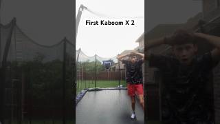 My first ever kaboom X 2 on trampoline! (EXCITED)#shorts