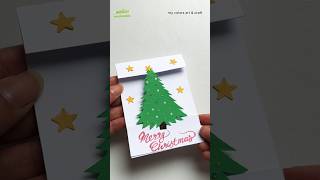 Christmas Card  Easy🎄 | Merry Christmas card idea 🎅 #shorts  #art #diy