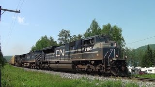 CN 8103, an SD70ACe With an All Blue Lashup 07-12-2015