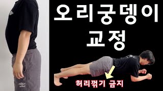 오리궁뎅이 체형 교정‼️ 플랭크 하나만 제대로 해도 쉽게 고칠 수 있습니다‼️ 골반전방경사 교정운동