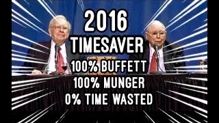 TIMESAVER EDIT - FULL Q&A Warren Buffett Charlie Munger 2016 Berkshire Hathaway Annual Meeting