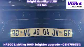 Nissan NP200 headlight Lighting upgrade by Violet Automotive