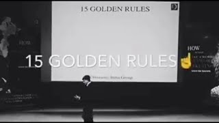 15 Golden Rules By Sonu Sharma Best  Motivation Speech ...