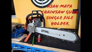 How To Sharpen Chainsaw Using Single File Holder (STIHL MS361)