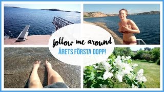 ÅRETS FÖRSTA DOPP! 🏊🏼 Follow Me Around - 3/6-16 ☀️