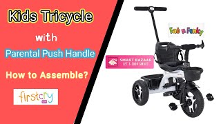 Firstcry Tricycle with parental push handle | How to assemble | Fab n Funky Tricycle