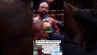 Jon Jones Professes Jesus Christ after retaining the UFC championship 👏