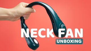 Portable Neck Fan | Rechargeable | Dual fans | 3 speeds | Unboxing