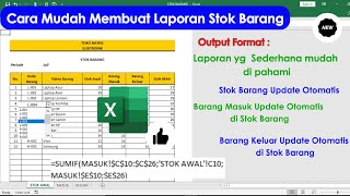 CARA MEMBUAT LAPORAN STOK BARANG OTOMATIS