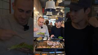 White guy learns about Korean bbq