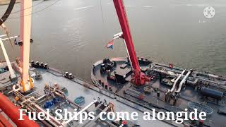 Refueling Ship | Bunkering on Large Container Ship #Ship