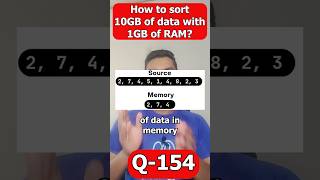 How to sort 10GB of data with 1GB of RAM?