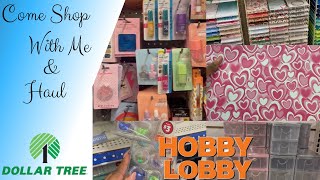 Come Shop With Me at Dollar Tree and Hobby Lobby 🛍️ 💅🏾 | Affordable Nail and Resin Haul |