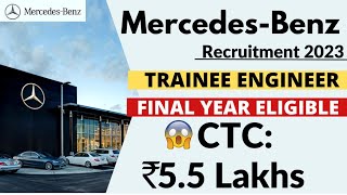 Mercedes-Benz Recruitment 2023 | Graduate Engineer Trainee | Freshers Jobs | MNC Job | Latest Jobs