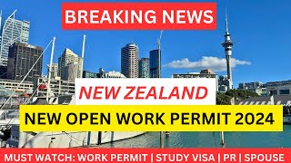 BREAKING NEWS : New Zealand 🇳🇿 New Open Work Permit 2024 for Partners || Riar Saab Vlogs