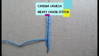 28)*PUNTO CADENA GRUESA - HEAVY CHAIN STITCH - PONTO CADEIA SÓLIDO* [Bordado a mano-Hand Embroidery]