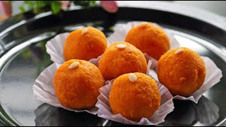 No Besan & Deep Frying Motichoor Laddu Recipe |