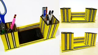 How to make pen holder and phone holder with paper | Diy pen and phone holder with paper | Diy Works