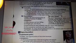 الفرق بين ال Hyper & Hypothyroidism ثانوية عامة بيولوجي لغات - د. محمد خالد