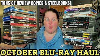 BLU-RAY HAUL OCTOBER 2024 - Tons of Review Copies, Steelbooks and Bullmoose Pickups!