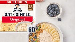 2 minutes Breakfast | Quaker Oat So Simple Family Pack Golden Syrup Porridge