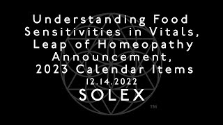 Understanding Food Sensitivities in Vitals, Leap of Homeopathy Announcement, 2023 Calendar Items