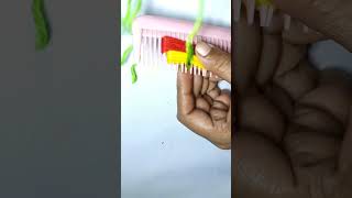 Super Easy Woolen Flower Making Trick -Using Hair Comb -Hand Embroidery Amazing Flower Design